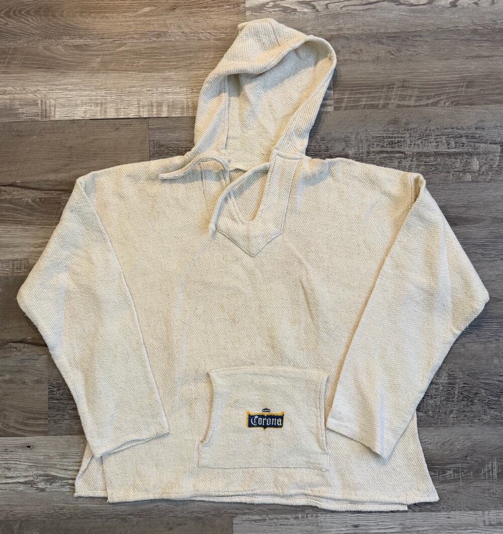 Corona Beach Club Baja Mexico Baja Hoodie – Natural Beige – Approx. Men’s Large